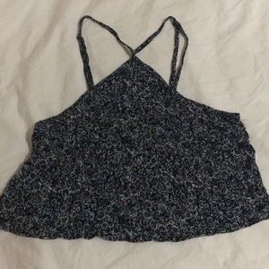 Floral print Criss cross crop top